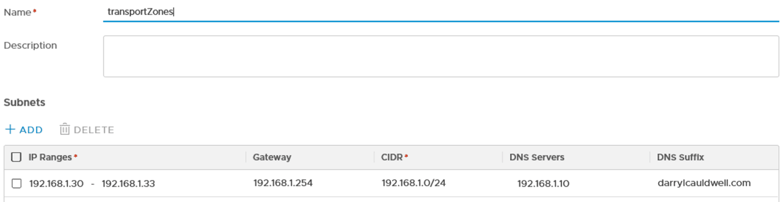 NSX-T IP Pool